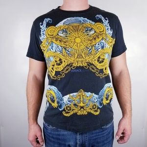 Versace Jeans Couture Black and Gold Nautical Tee